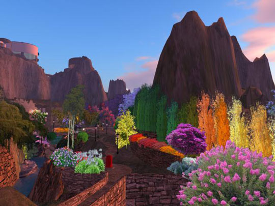 Contemplative Park, located in the virtual world of Second Life